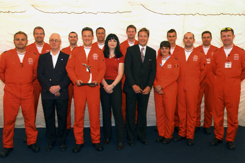 In 2005 we were proud to be invited to the Royal International Air Tattoo as guests of the RAF Benevolent Fund. As guests we met the Red Arrows who were fascinated by our solid silver model of the BAE Systems Hawk, the aircraft which they fly in their aerobatic displays to delight crowds at airshows across the UK.