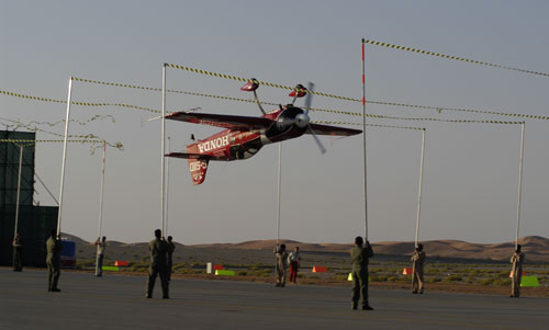 In 2006 we were proud to be invited to the Al Ain Airshow. Located in the United Arab Emirates Al Ain is an oasis only 130 Km from Dubai. With temperatures in January averaging 20 degrees C it is a welcome break from our British climate.