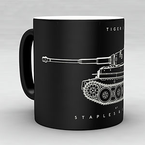 Exclusive copyrighted designs by Sera Staples form the basis of our unique new range of aviation and tank themed Staples and Vine merchandise.