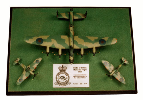 Battle of Britain Memorial Flight 1/144 scale pewter limited edition aircraft models made for the Battle of Britain 60th anniversary. Handmade by Staples and Vine Ltd.