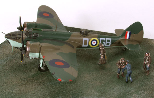 Bristol Blenheim Mk IV 1/72 scale pewter limited edition aircraft model as flown by Hughie Edwards VC. Handmade by Staples and Vine Ltd.