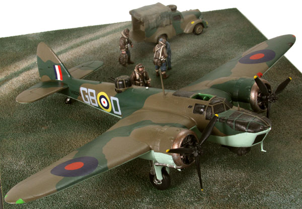 Bristol Blenheim Mk IV 1/72 scale pewter limited edition aircraft model as flown by Hughie Edwards VC. Handmade by Staples and Vine Ltd.
