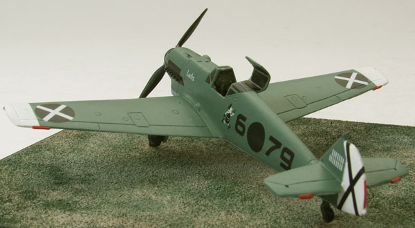 Messerschmitt Bf 109D-1 1/72 scale pewter limited edition aircraft model as flown in the Spanish Civil War. Handmade by Staples and Vine Ltd.