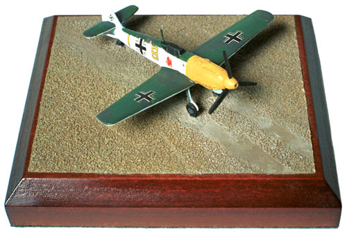 Messerschmitt Bf 109E-3 1/144 scale pewter limited edition aircraft model as flown in the Battle of Britain. Handmade by Staples and Vine Ltd.