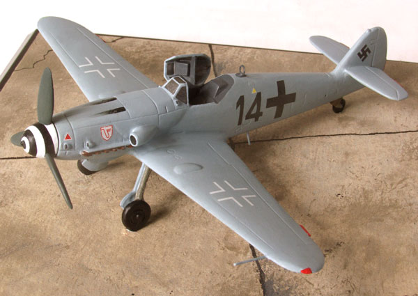 Messerschmitt Bf 109G-6/AS 1/72 scale pewter limited edition aircraft model. The high altitude variant of the 109. Handmade by Staples and Vine Ltd.