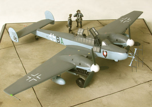 Messerschmitt Bf 110G-4 1/72 scale pewter limited edition aircraft model as flown by nightfighter ace Wolfgang Schnaufer. Handmade by Staples and Vine Ltd.