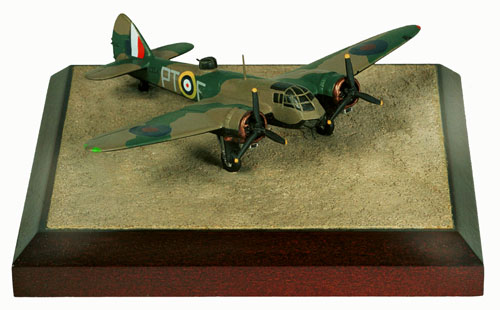 Bristol Blenheim Mk I 1/144 scale pewter limited edition aircraft model as flown by Sqn Ldr Scarf who was awarded the Victoria Cross. Handmade by Staples and Vine Ltd.