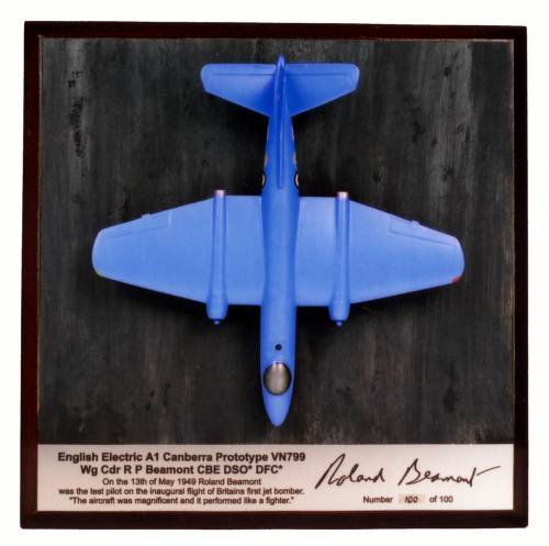 English Electric Canberra Prototype 1/144 scale pewter limited edition aircraft model as flown by Roland Beamont in 1949. Handmade by Staples and Vine Ltd.