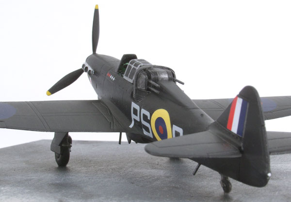 Boulton Paul Defiant Nightfighter 1/72 scale pewter limited edition aircraft model in an all black scheme. Handmade by Staples and Vine Ltd.