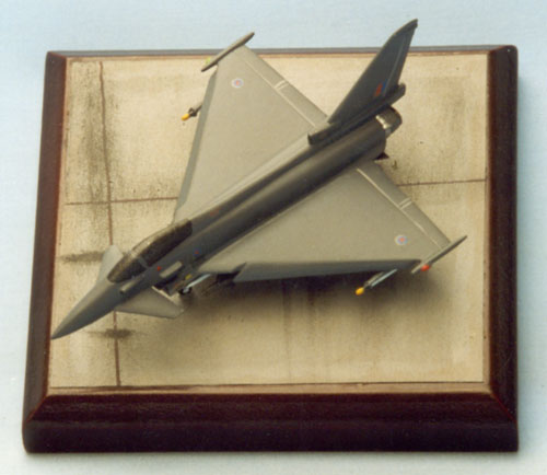 Eurofighter Typhoon 1/144 scale pewter limited edition aircraft model. Handmade by Staples and Vine Ltd. to commemorate the 80th anniversary of the RAF.