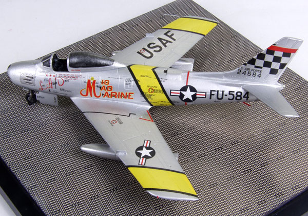 North American F-86F Sabre 1/72 scale pewter limited edition aircraft model as flown by John Glenn. Handmade by Staples and Vine Ltd.