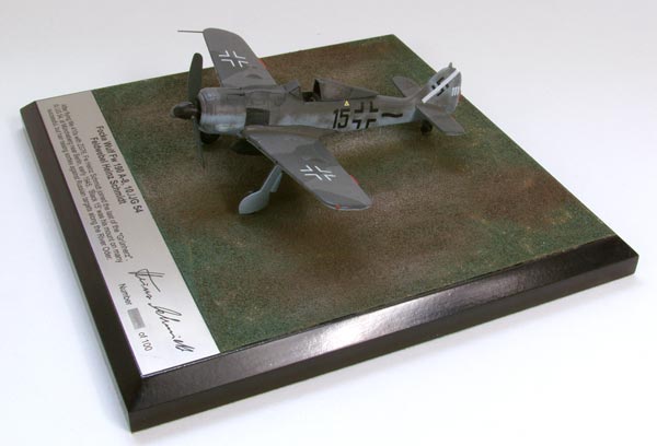 Focke Wulf Fw 190A-8 Heinz Schmidt 1/72 scale signed limited edition pewter aircraft model. Handmade by Staples and Vine Ltd. 