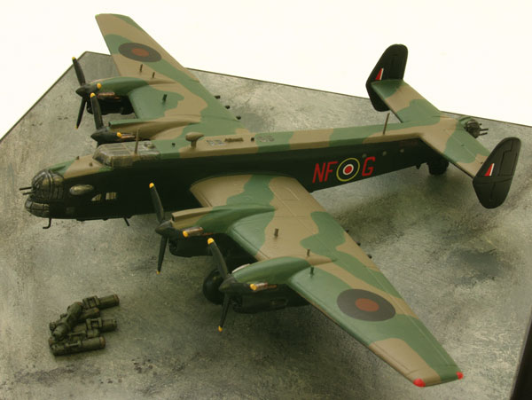 Handley Page Halifax 1/144 scale pewter limited edition aircraft model. As used by SOE to drop and supply agents. Handmade by Staples and Vine Ltd.