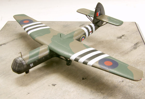 Airspeed Horsa Mk I 1/144 scale pewter limited edition aircraft model as landed at Pegasus Bridge on D-Day. Handmade by Staples and Vine Ltd.