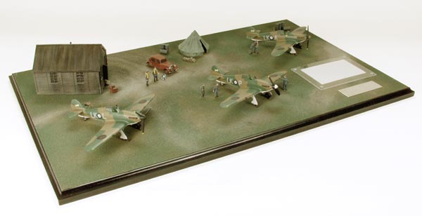 Battle of France 1/72 scale limited edition diorama of Hawker Hurricanes from the Battle of France. Handmade by Staples and Vine Ltd.