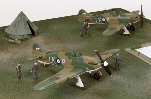 Battle of France 1/72 scale limited edition diorama of Hawker Hurricanes from the Battle of France. Handmade by Staples and Vine Ltd.