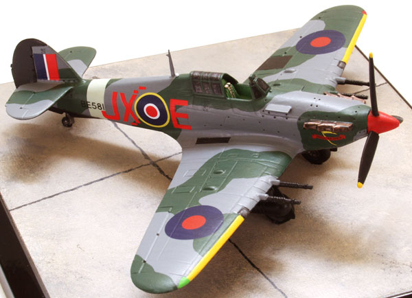 Hawker Hurricane Mk IIC 1/72 scale pewter limited edition aircraft model. The night intruder of Karel Kuttlewascher. Handmade by Staples and Vine Ltd.