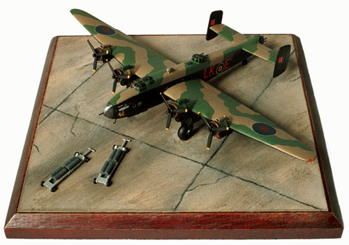 Handley Page Halifax Mk III 1/144 scale pewter limited edition aircraft model. As flown by Cyril Barton who was awarded the Victoria Cross. Handmade by Staples and Vine Ltd.