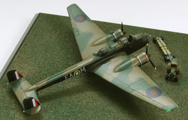 Handley Page Hampden Mk I 1/144 scale pewter limited edition aircraft model as flown by R A B Learoyd who was awarded the Victoria Cross. Handmade by Staples and Vine Ltd.