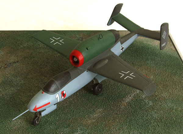 Heinkel He 162A-2 1/72 scale pewter limited edition aircraft model as flown in the final months of WW II. Handmade by Staples and Vine Ltd.