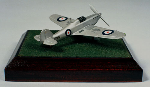 Hawker Hurricane Prototype 1/144 scale pewter limited edition aircraft model in the all silver development scheme. Handmade by Staples and Vine Ltd.