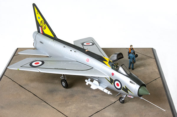 English Electric Lightning F Mk 1A 1/72 scale pewter limited edition aircraft model in the striking 111 Squadron scheme. Handmade by Staples and Vine Ltd.