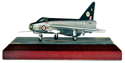 English Electric Lightning F1A 1/144 scale pewter limited edition aircraft model in the stunning 74 'Tiger' squadron markings. Handmade by Staples and Vine Ltd.