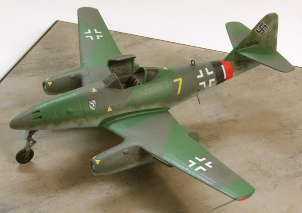 Messerschmitt Me 262A-1a 1/72 scale pewter limited edition aircraft model as flown by Heinz Arnold. Handmade by Staples and Vine Ltd.