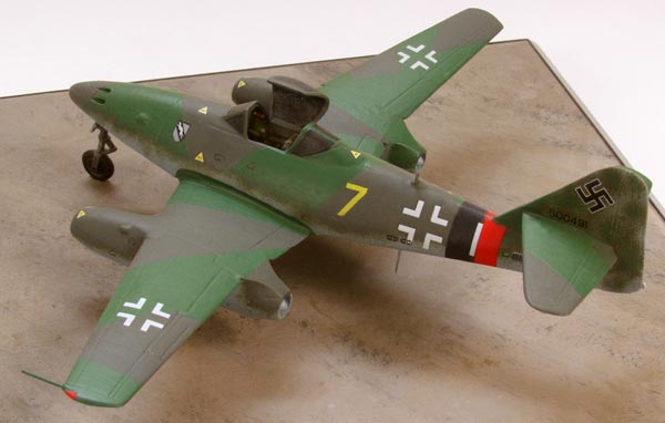 Messerschmitt Me 262A-1a 1/72 scale pewter limited edition aircraft model as flown by Heinz Arnold. Handmade by Staples and Vine Ltd.