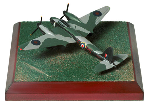 de Havilland Mosquito Mk IV 1/144 scale pewter limited edition aircraft model as flown on pathfinder operations. Handmade by Staples and Vine Ltd.