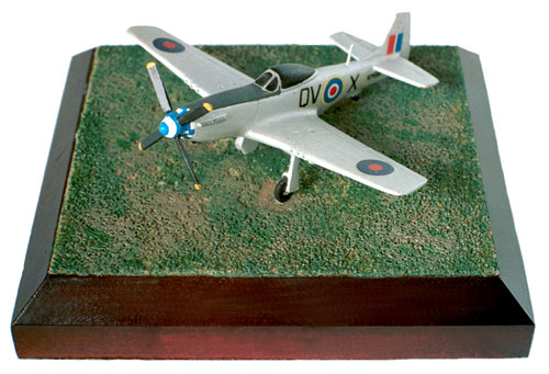 North American Mustang Mk IV 1/144 scale pewter limited edition aircraft model as flown with the RAF. Handmade by Staples and Vine Ltd.