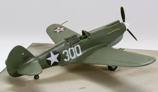 Curtiss P-40B 1/72 scale pewter limited edition aircraft model. An aircraft based at Bellows Field during the attack on Pearl Harbor. Handmade by Staples and Vine Ltd.