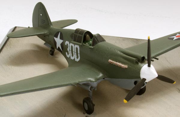 Curtiss P-40B 1/72 scale pewter limited edition aircraft model. An aircraft based at Bellows Field during the attack on Pearl Harbor. Handmade by Staples and Vine Ltd.