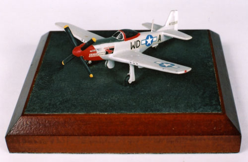 North American P-51D Mustang 1/144 scale pewter limited edition aircraft model as flown by Pierce McKennon. Handmade by Staples and Vine Ltd.