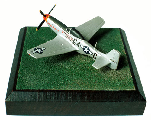 North American P-51K Mustang 1/144 scale pewter limited edition aircraft model. The K variant. Handmade by Staples and Vine Ltd.