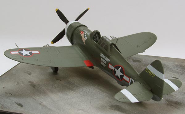 Republic P-47D Thunderbolt of Gerry Johnson 1/72 scale pewter limited edition aircraft model. Handmade by Staples and Vine Ltd.