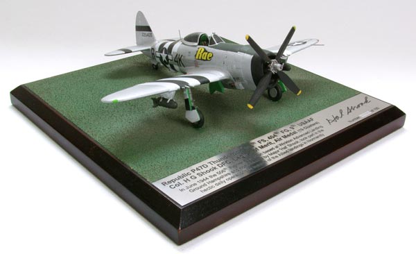 Republic P-47D Thunderbolt of Hal Shook 1/72 scale pewter limited edition aircraft model. Handmade by Staples and Vine Ltd.