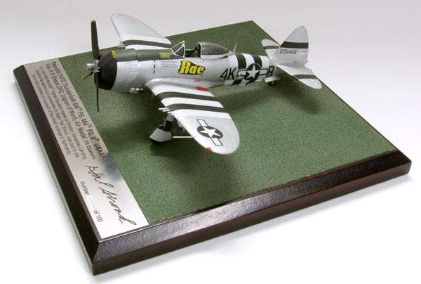 Republic P-47D Thunderbolt of Hal Shook 1/72 scale pewter limited edition aircraft model. Handmade by Staples and Vine Ltd.