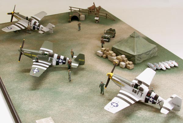 Ground Attack 1/72 scale limited edition diorama of P-51 Mustangs from the D-Day June 6th 1944. Handmade by Staples and Vine Ltd.