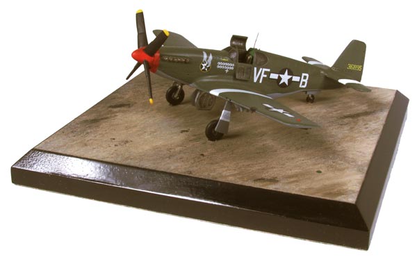 North American P-51B Mustang of James Goodson 1/72 scale pewter limited edition aircraft model. Handmade by Staples and Vine Ltd.