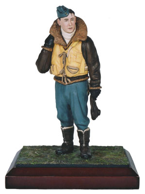 Midwinter Ops limited edition pewter 120mm figure of a Royal Air Force pilot in wintertime. Handmade by Staples and Vine Ltd.