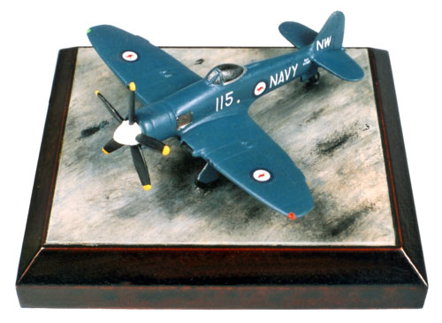 Hawker Sea Fury FB 11 RAN 1/144 scale pewter limited edition aircraft model as operated by the Royal Australian Navy. Handmade by Staples and Vine Ltd.