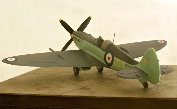 Supermarine Seafire Mk XV 1/72 scale pewter limited edition aircraft model based at RNAS Culdrose. Handmade by Staples and Vine Ltd.
