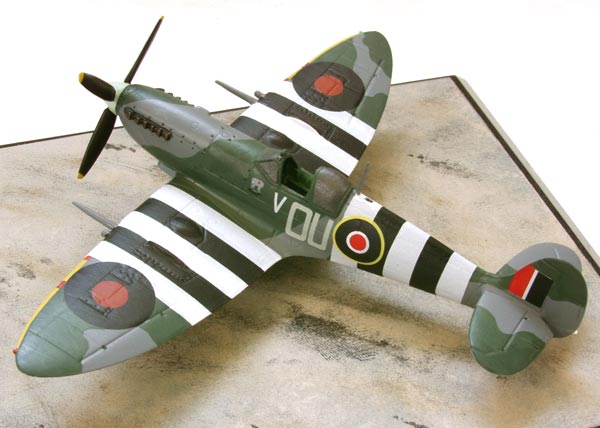 Supermarine Spitfire Mk IXC 1/72 scale pewter limited edition aircraft model of the aircraft to claim the first kill on D-Day. Handmade by Staples and Vine Ltd.