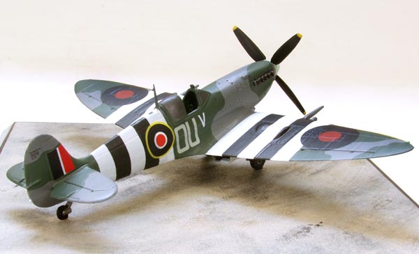Supermarine Spitfire Mk IXC 1/72 scale pewter limited edition aircraft model of the aircraft to claim the first kill on D-Day. Handmade by Staples and Vine Ltd.