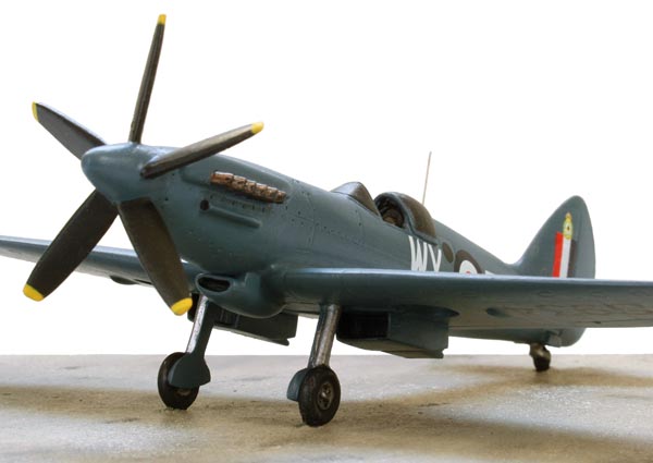 Supermarine Spitfire PR Mk XIX 1/72 pewter limited edition aircraft model. The classic Griffon engine PR Spitfire. Handmade by Staples and Vine Ltd.