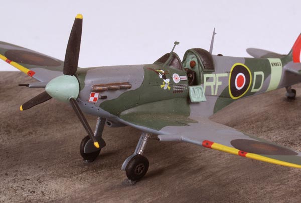 Supermarine Spitfire Mk VB 1/72 scale pewter limited edition aircraft model as flown by Polish ace Jan Zumbach. Handmade by Staples and Vine Ltd.