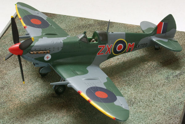 Supermarine Spitfire Mk VIII 1/72 pewter limited edition aircraft model as flown in Italy. Handmade by Staples and Vine Ltd.