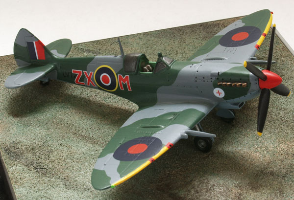 Supermarine Spitfire Mk VIII 1/72 pewter limited edition aircraft model as flown in Italy. Handmade by Staples and Vine Ltd.