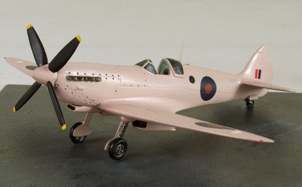 Supermarine Spitfire PR Mk X 1/72 scale pewter limited edition aircraft model. A photo reconaisance spitfire in PR pink. Handmade by Staples and Vine Ltd.